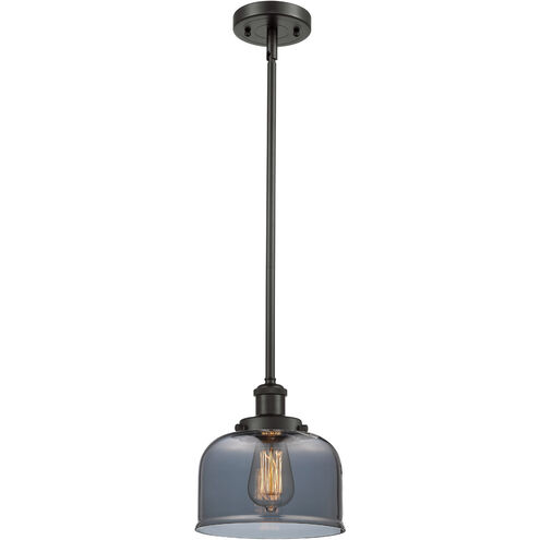 Ballston Large Bell 1 Light 8 inch Oil Rubbed Bronze Pendant Ceiling Light in Plated Smoke Glass, Ballston