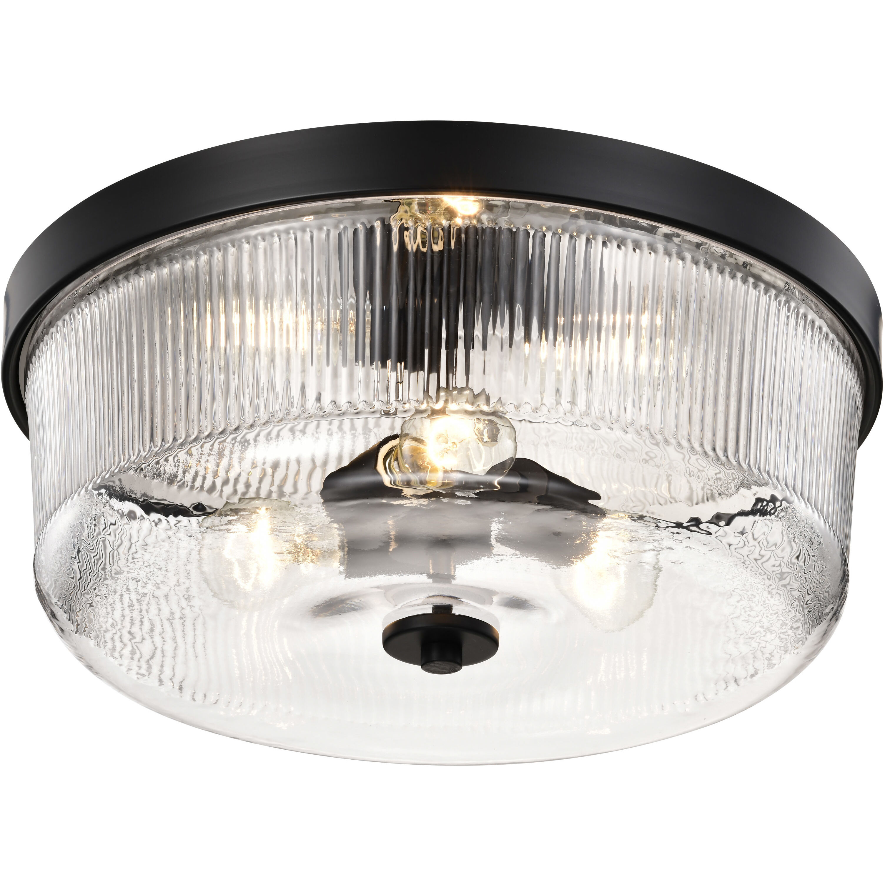 Grayson 17.25 inch Matte Black Flush Mount Ceiling Light