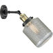 Franklin Restoration Stanton LED 6 inch Black Antique Brass Sconce Wall Light, Franklin Restoration