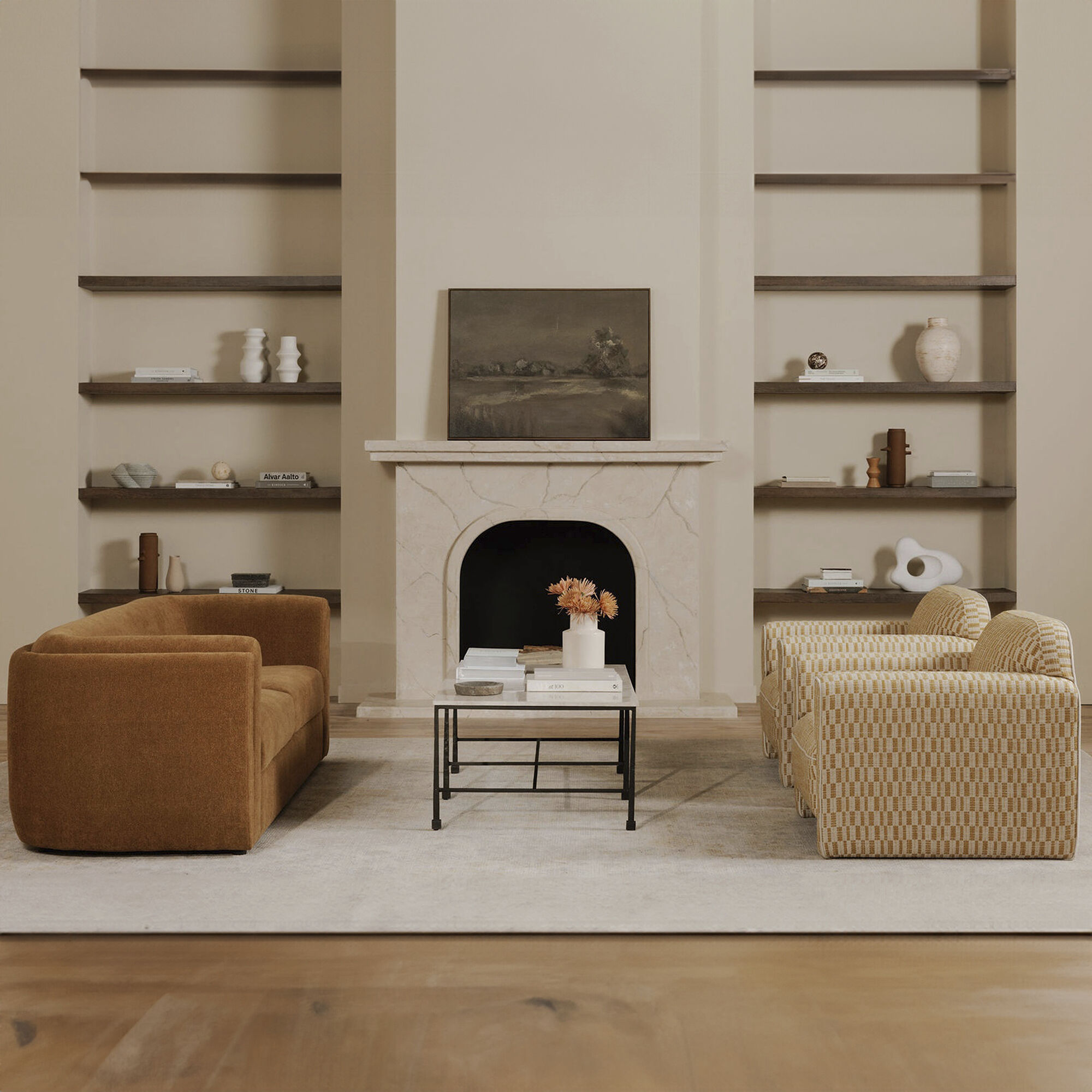 River 52.5 X 27.5 inch Beige Coffee Table