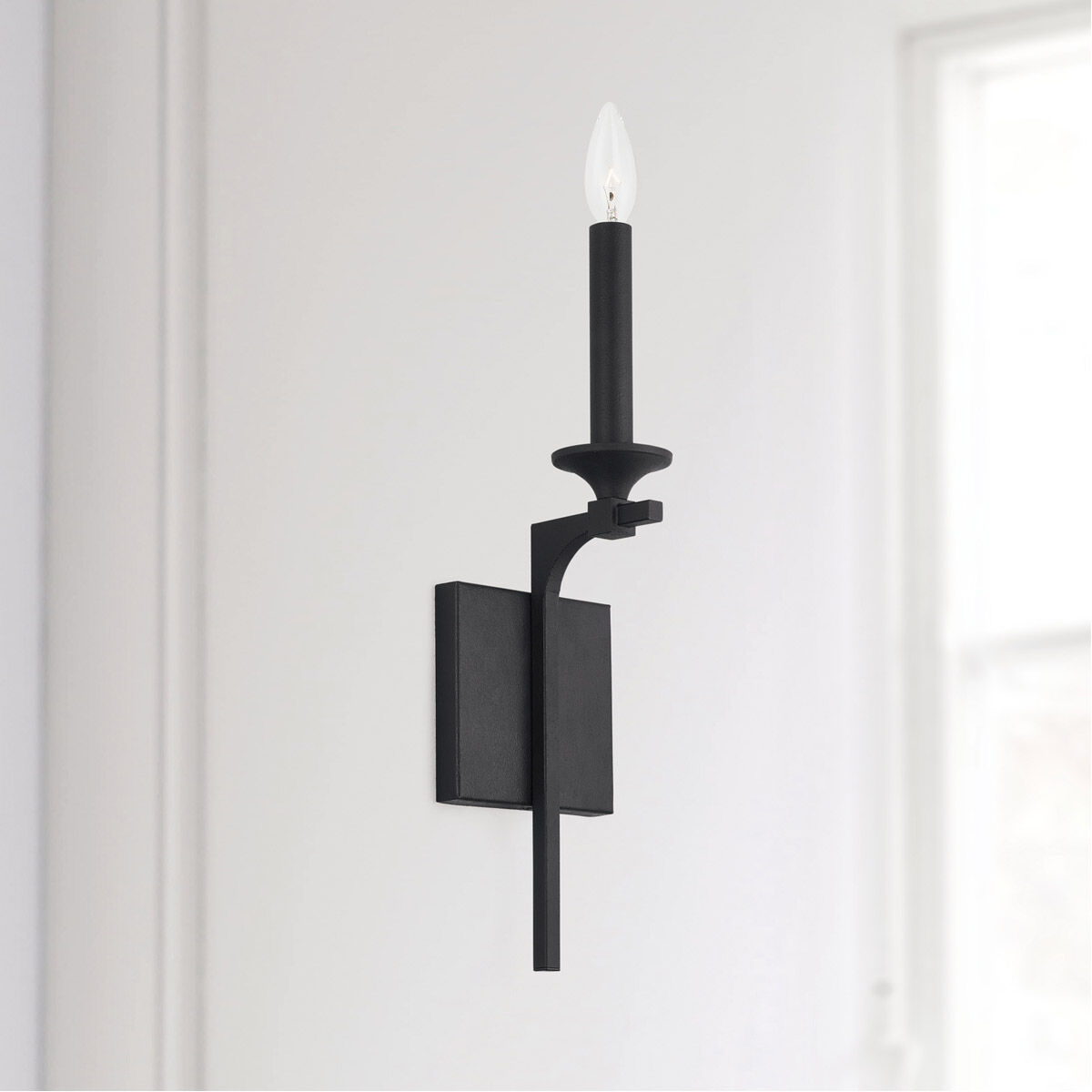 Clint 1 Light 5 inch Black Iron Sconce Wall Light