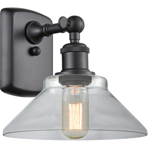 Ballston Orwell 1 Light 8 inch Matte Black Sconce Wall Light in Clear Glass, Ballston