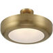 Macey LED 22.25 inch Antique Brass Semi-Flush Mount Ceiling Light