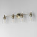 Swirl 4 Light 32.5 inch Satin Champagne Bath Vanity Wall Light
