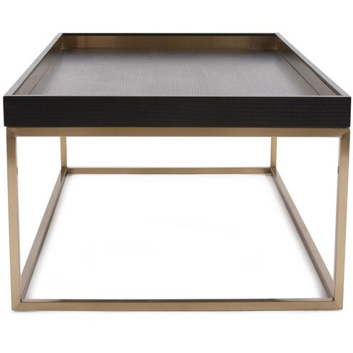 Vassio 48 X 18 inch Black/Gold Coffee Table