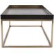 Vassio 48 X 18 inch Black/Gold Coffee Table
