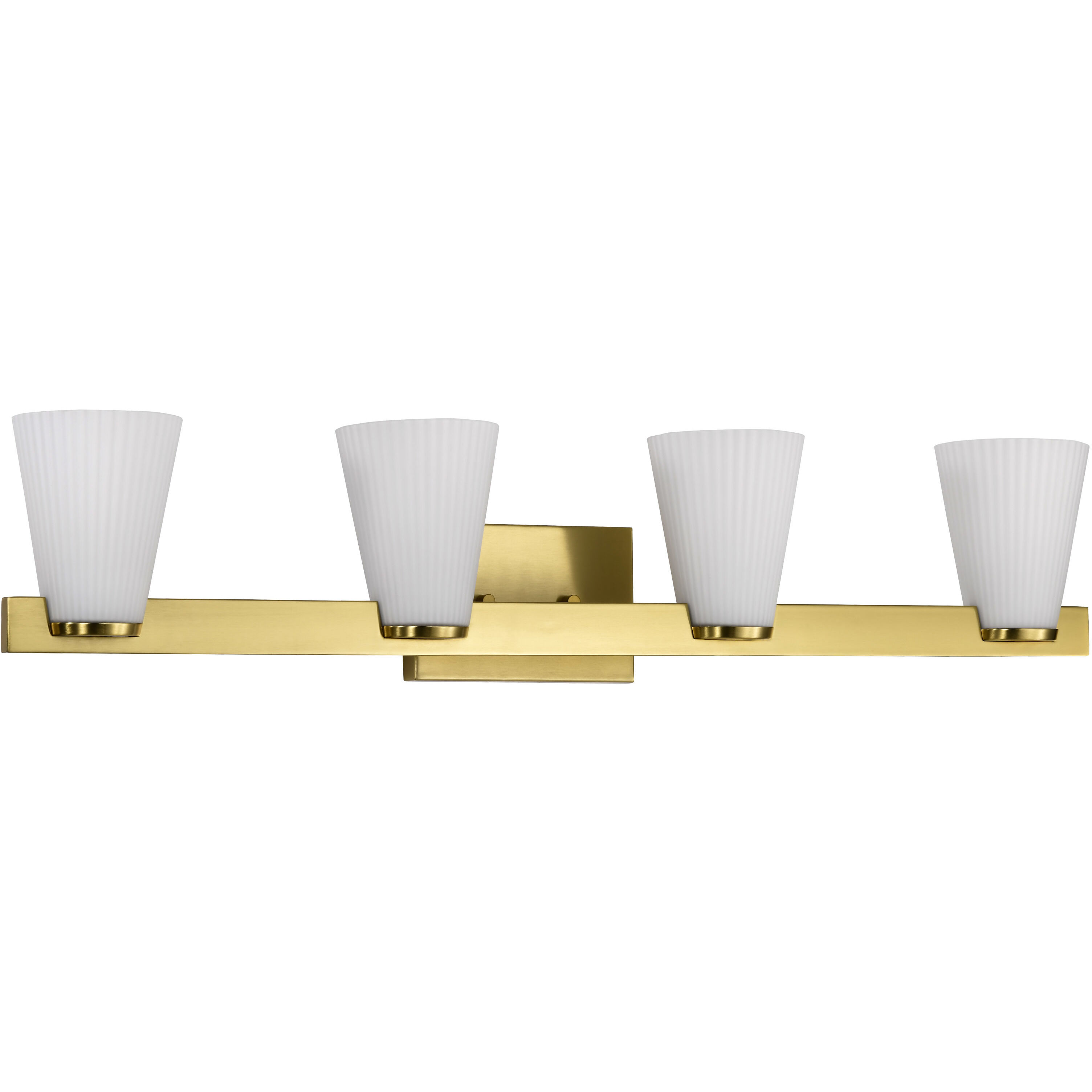 Royale 33.5 inch Burnished Brass Vanity Wall Light