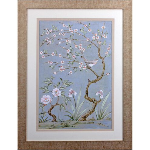 Florals Collection Blue Framed Art