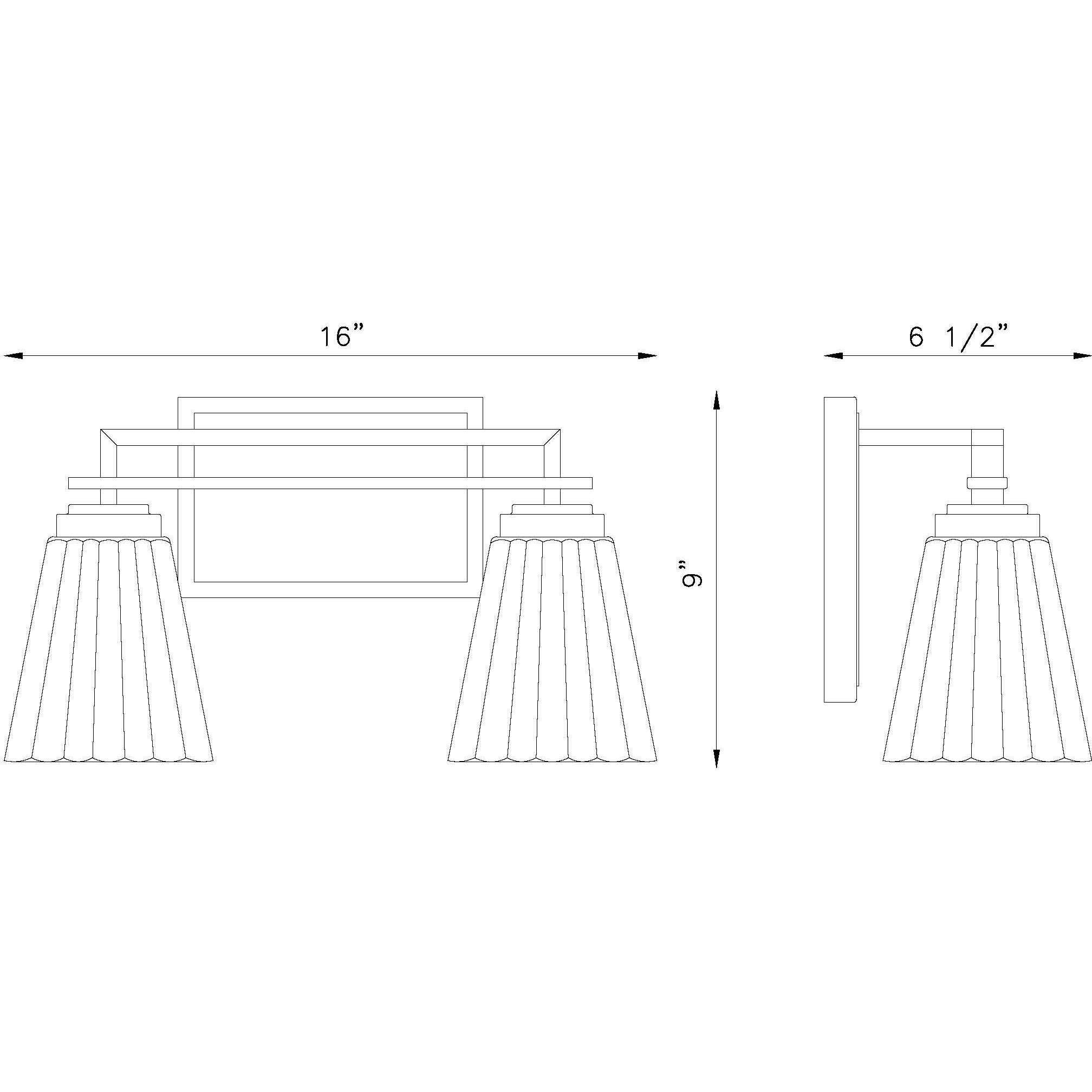 Lyna 2 Light 16 inch Chrome Vanity Wall Light