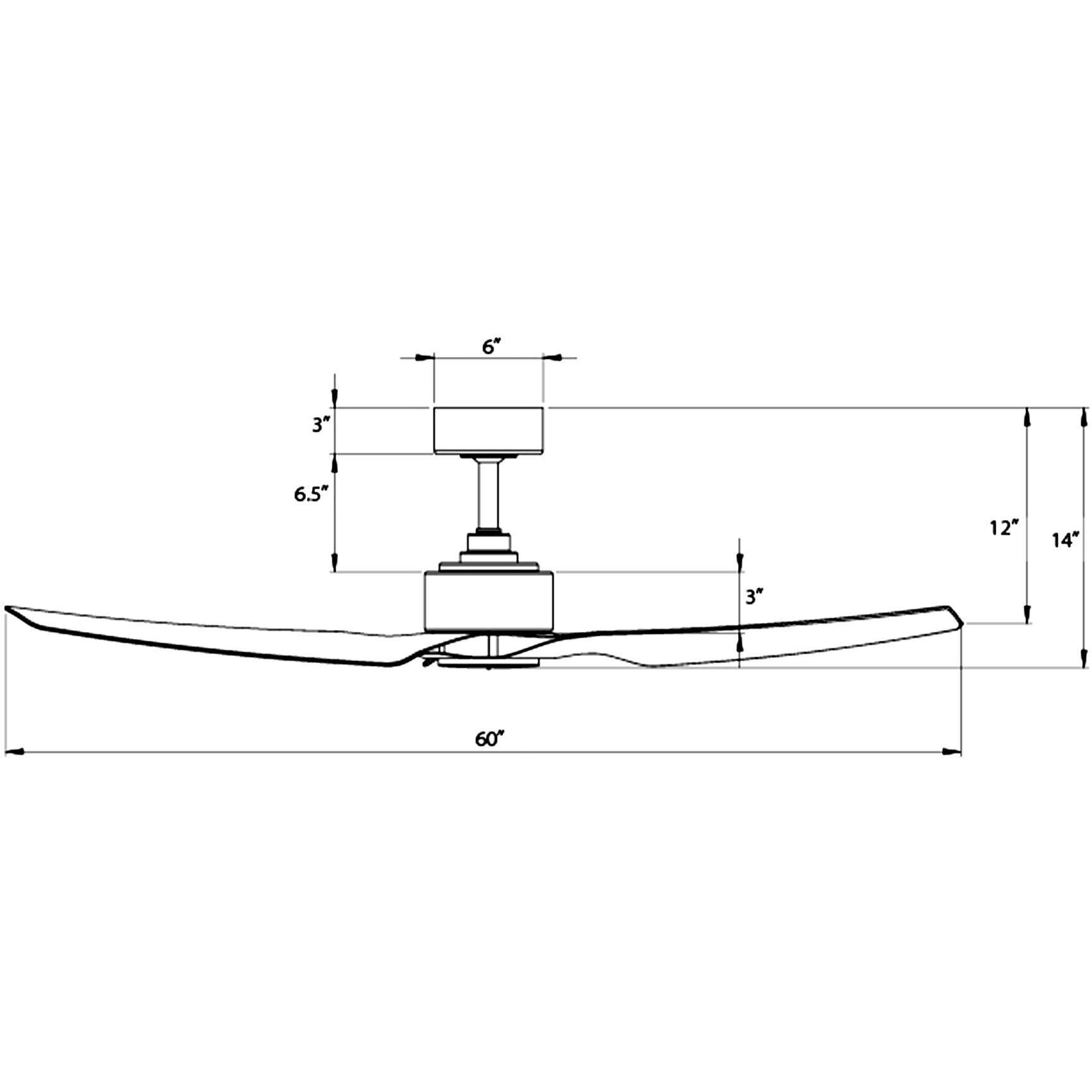 Stella 60 inch Matte White Downrod Ceiling Fans, Smart Fan