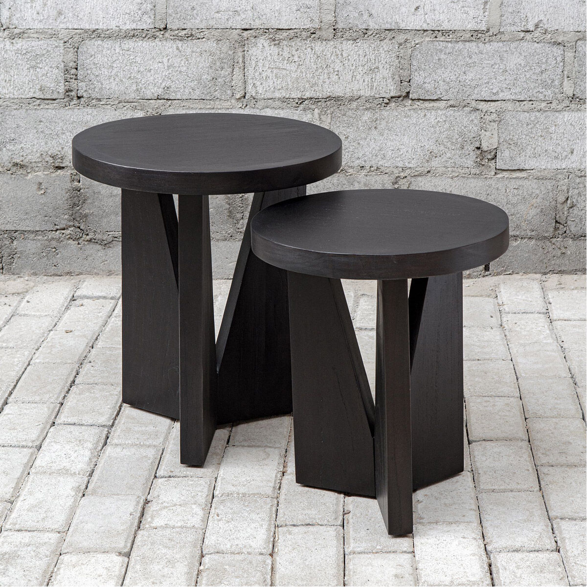 Nadette 22 X 18 inch Dark Espresso Nesting Tables, Set of 2