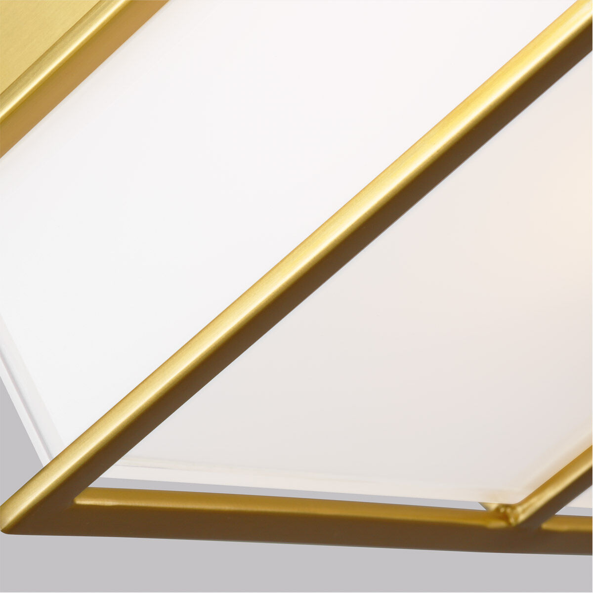 AH by Alexa Hampton Transom 3 Light 13 inch Burnished Brass Flush Mount Ceiling Light