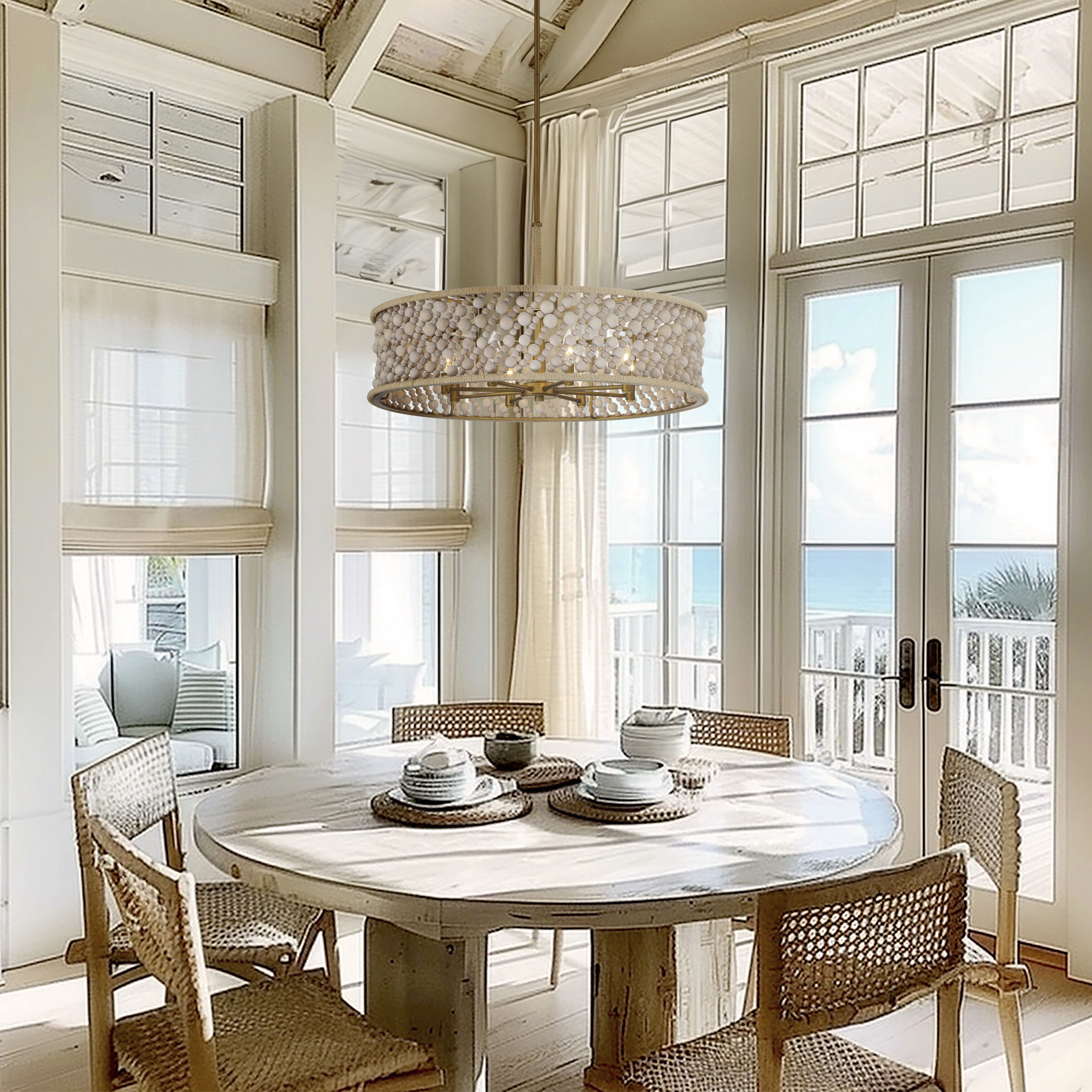 Horsmore 8 Light 29.5 inch Legacy Brass Pendant Ceiling Light