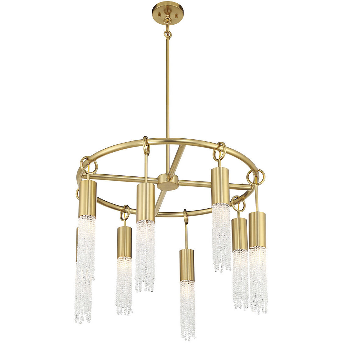 Chelsea 8 Light 28 inch Warm Brass Chandelier Ceiling Light
