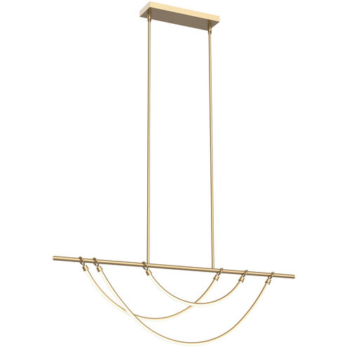 Aryas LED 48 inch Vintage Brass Linear Pendant Ceiling Light