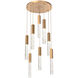 Axis LED 24 inch Novel Brass Chandelier Ceiling Light in 2700K LED, Multi-Port