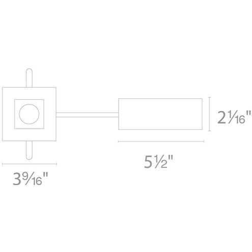 Ocularc LED Module - Driver Haze/White Recessed Trims in Flood, 3000K, Square