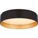 Shaw LED 14 inch Matte Black Flush Mount Ceiling Light, Medium