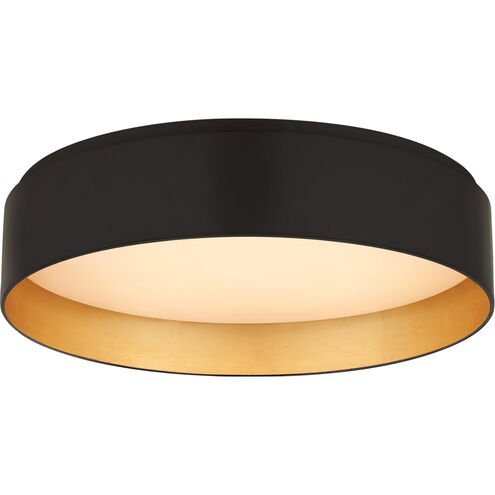 Shaw LED 14 inch Matte Black Flush Mount Ceiling Light, Medium
