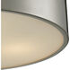Simpson 3 Light 14 inch Brushed Nickel Flush Mount Ceiling Light