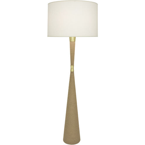 Hatteras 61 inch 150.00 watt Natural Rope with Modern Brass Floor Lamp Portable Light in Fondine