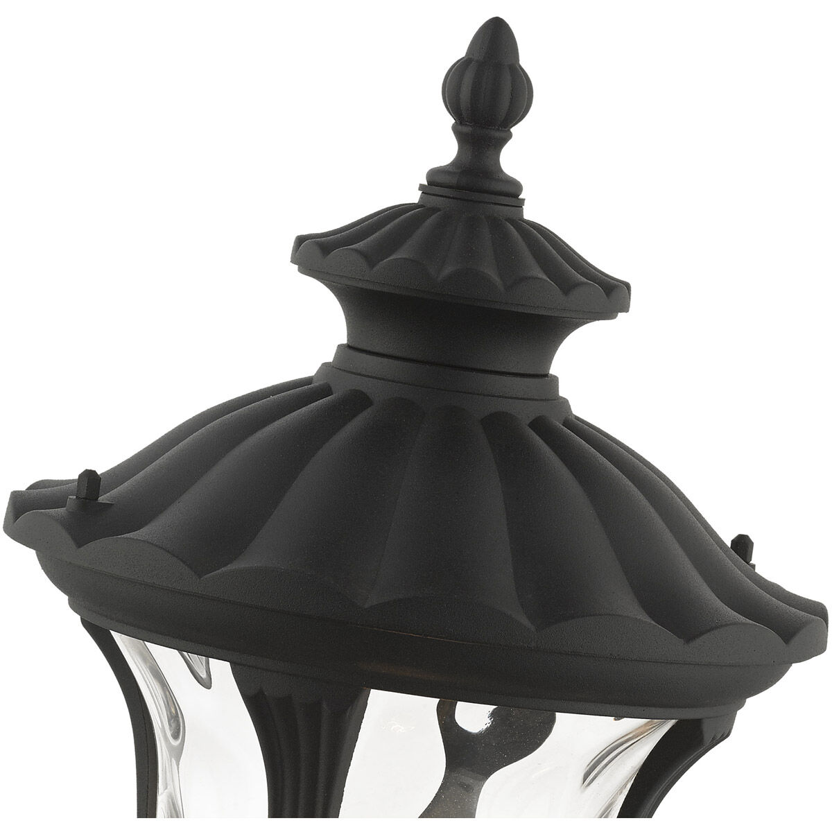 Oxford 1 Light 16 inch Textured Black Outdoor Post Top Lantern