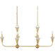 Aurelia 6 Light 46 inch Contemporary Gold Leaf and Contemporary Gold Chandelier Ceiling Light