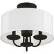 Brookdale 3 Light 13 inch Black Semi-Flush Mount Ceiling Light