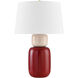 Batya 24 inch 15.00 watt Aged Brass/Ceramic Bordeaux Blush Table Lamp Portable Light