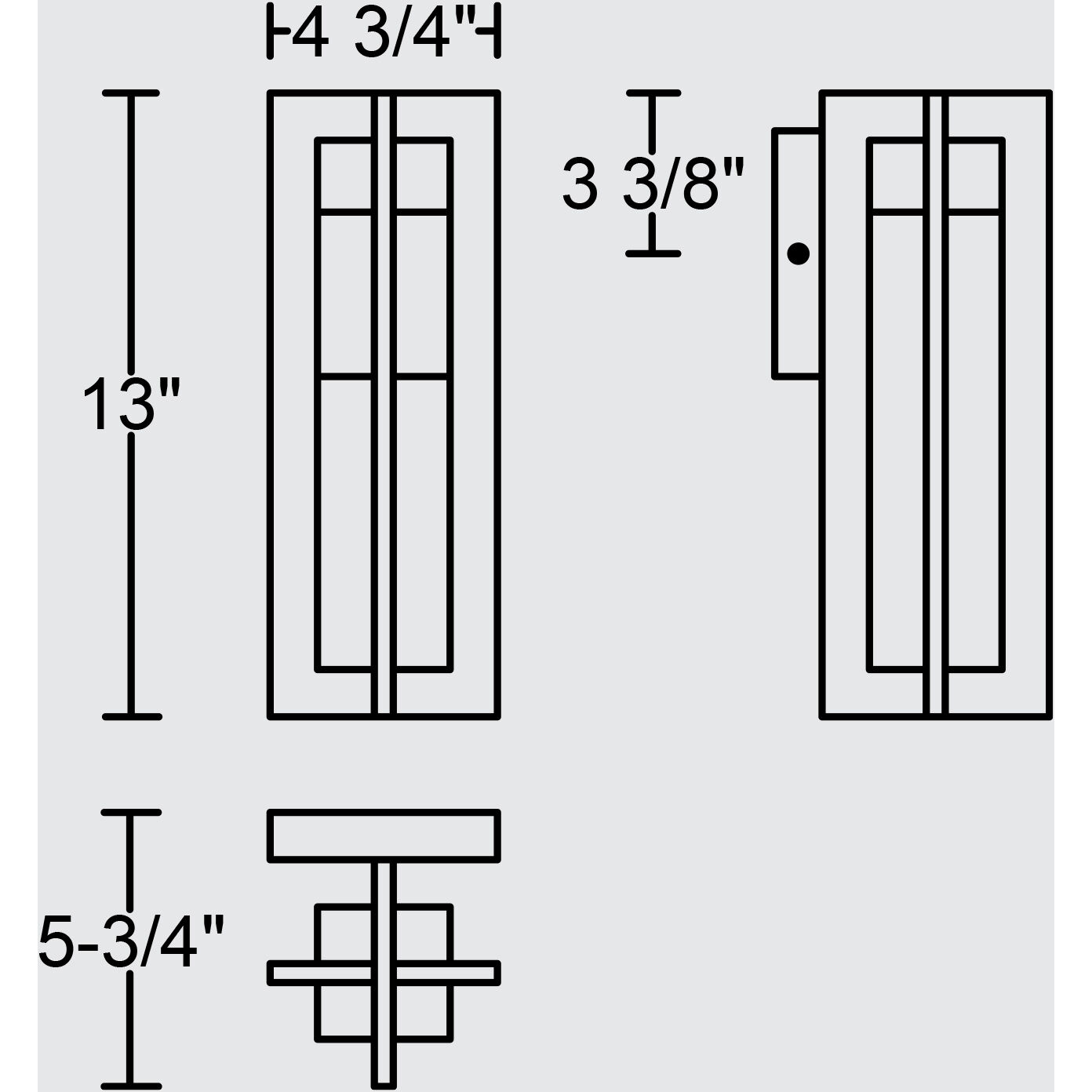 4 Bar LED 13 inch Sand Black Outdoor Wall Sconce