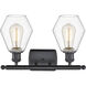 Ballston Cindyrella 2 Light 16 inch Matte Black Bath Vanity Light Wall Light in Incandescent, Clear Glass