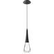 Rain Drop LED 6 inch Matte Black Pendant Ceiling Light in 3000K LED