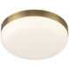 Harwel LED 12 inch Antique Brass Flush Mount Ceiling Light