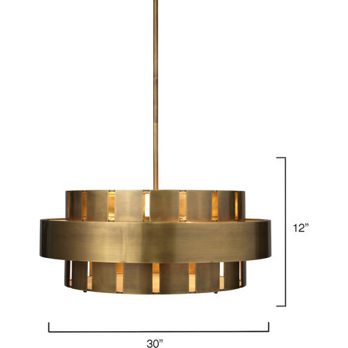 Orbit 4 Light 30 inch Antique Brass Chandelier Ceiling Light