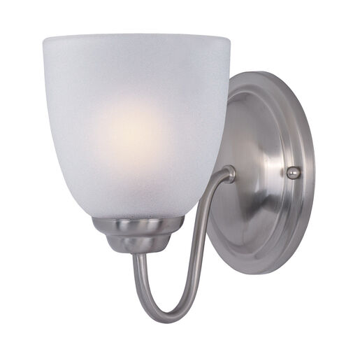 Stefan 1 Light 8 inch Satin Nickel Bath Vanity Wall Light