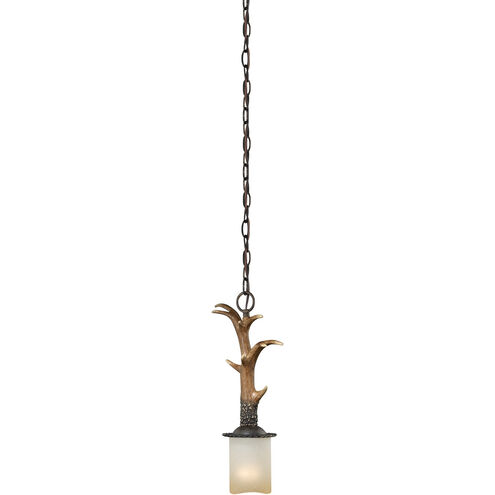 Yoho 1 Light 10 inch Black Walnut Mini Pendant Ceiling Light