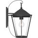 Outremont 1 Light 15.25 inch Sand Coal Black Outdoor Wall Lantern
