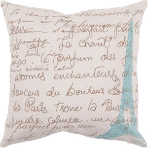 Decorative Pillows 22 inch Beige, Dark Brown, Teal Pillow Kit