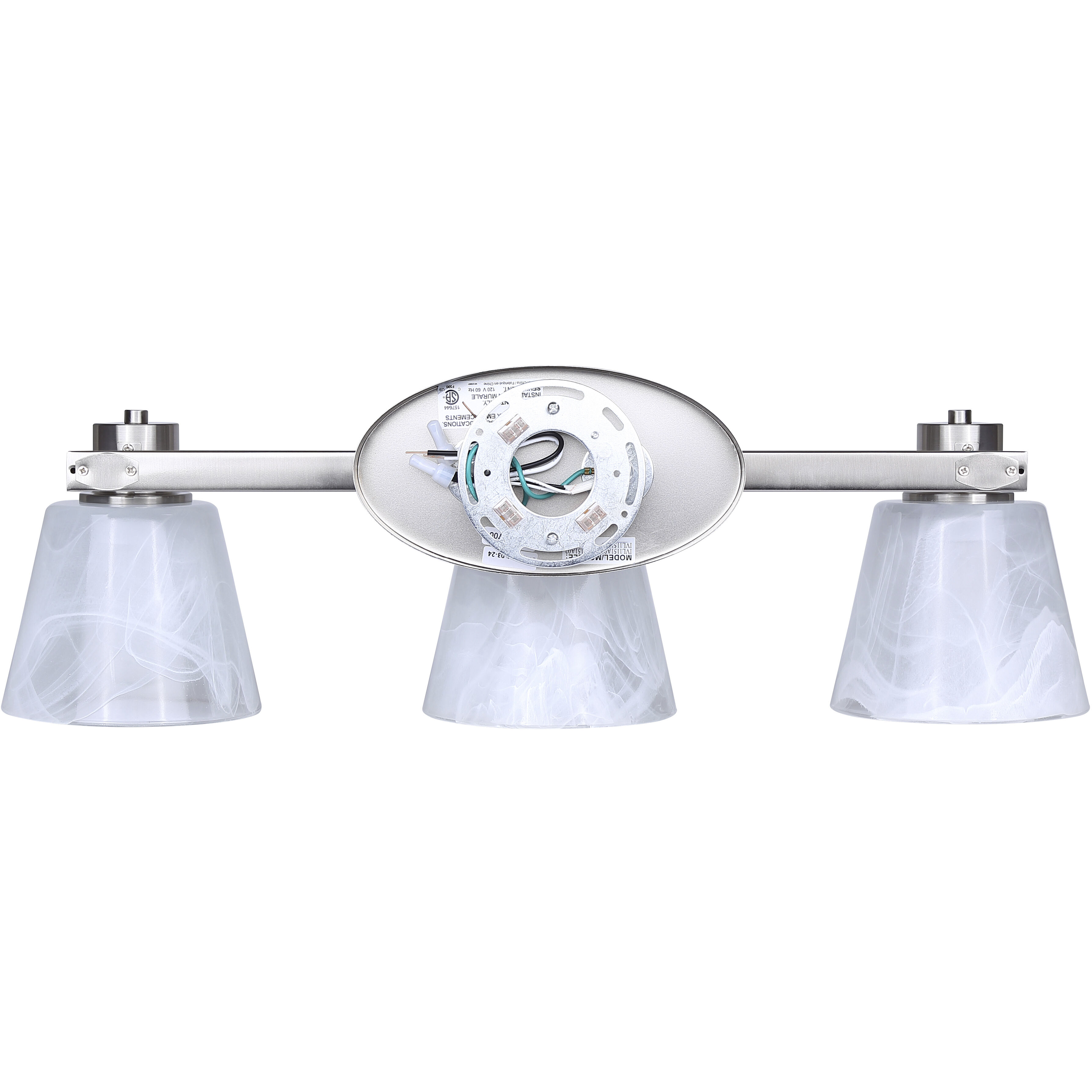 Luelle 3 Light 25 inch Brushed Nickel Vanity Light Wall Light