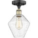 Cindyrella 1 Light 8 inch Black Antique Brass Semi-Flush Mount Ceiling Light