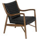 Elton Dark Walnut and Onyx Black Occasional Chair