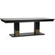 Ravenko 90 X 44.5 inch Hand Rubbed Black with Brass Dining Table