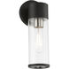Banca 1 Light 4 inch Black with Brushed Nickel Accent ADA Single Sconce Wall Light, Single