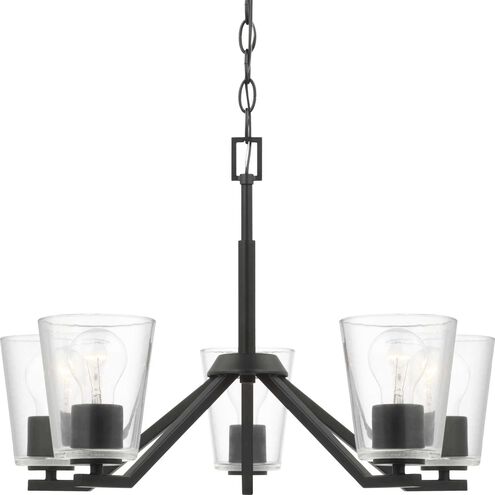 Vertex 5 Light 22.5 inch Matte Black Chandelier Ceiling Light