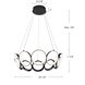 Oros LED 29.13 inch Black Chandelier Ceiling Light