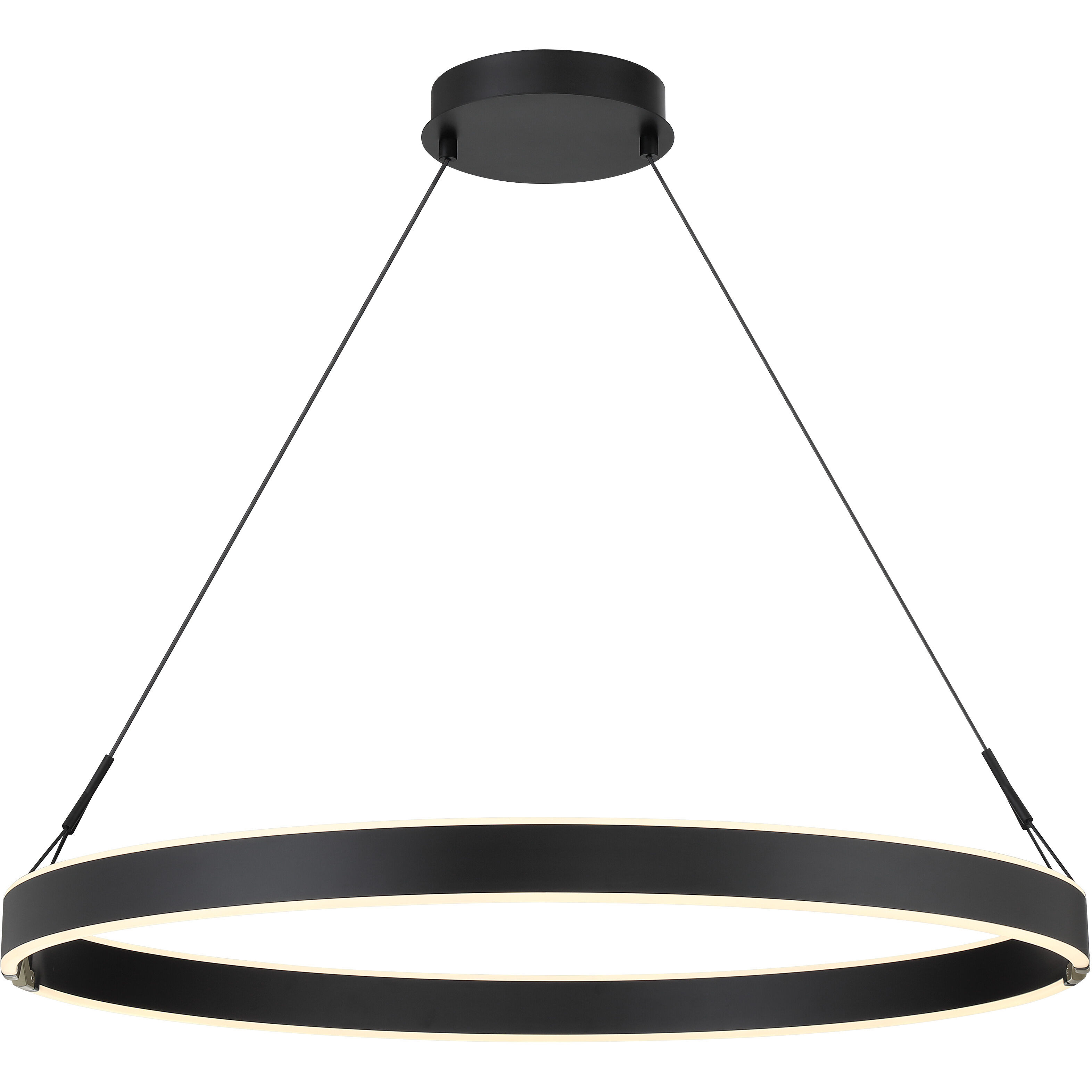 Recovery X LED 33.5 inch Coal And Satin Brass Pendant Ceiling Light