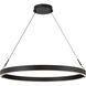 Recovery X LED 33.5 inch Coal And Satin Brass Pendant Ceiling Light