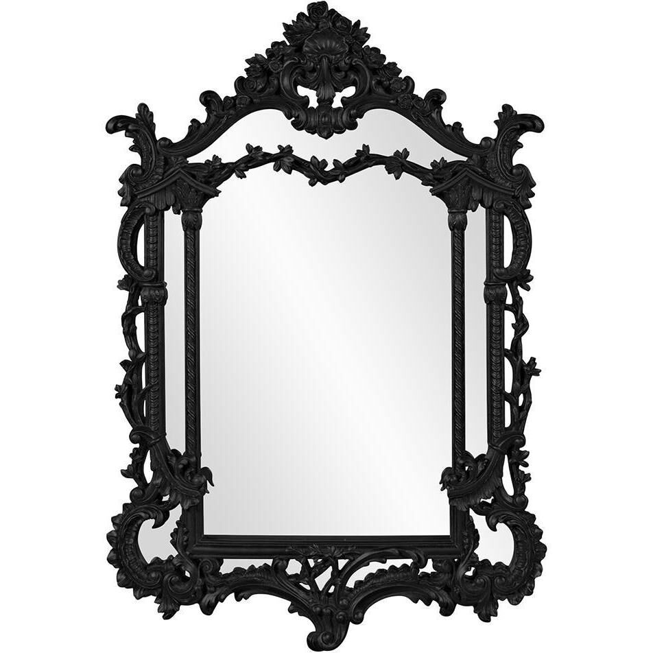 Arlington 49 X 34 inch Glossy Black Wall Mirror