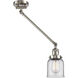 Small Bell 21 inch 60.00 watt Satin Nickel Swing Arm Wall Light, Franklin Restoration