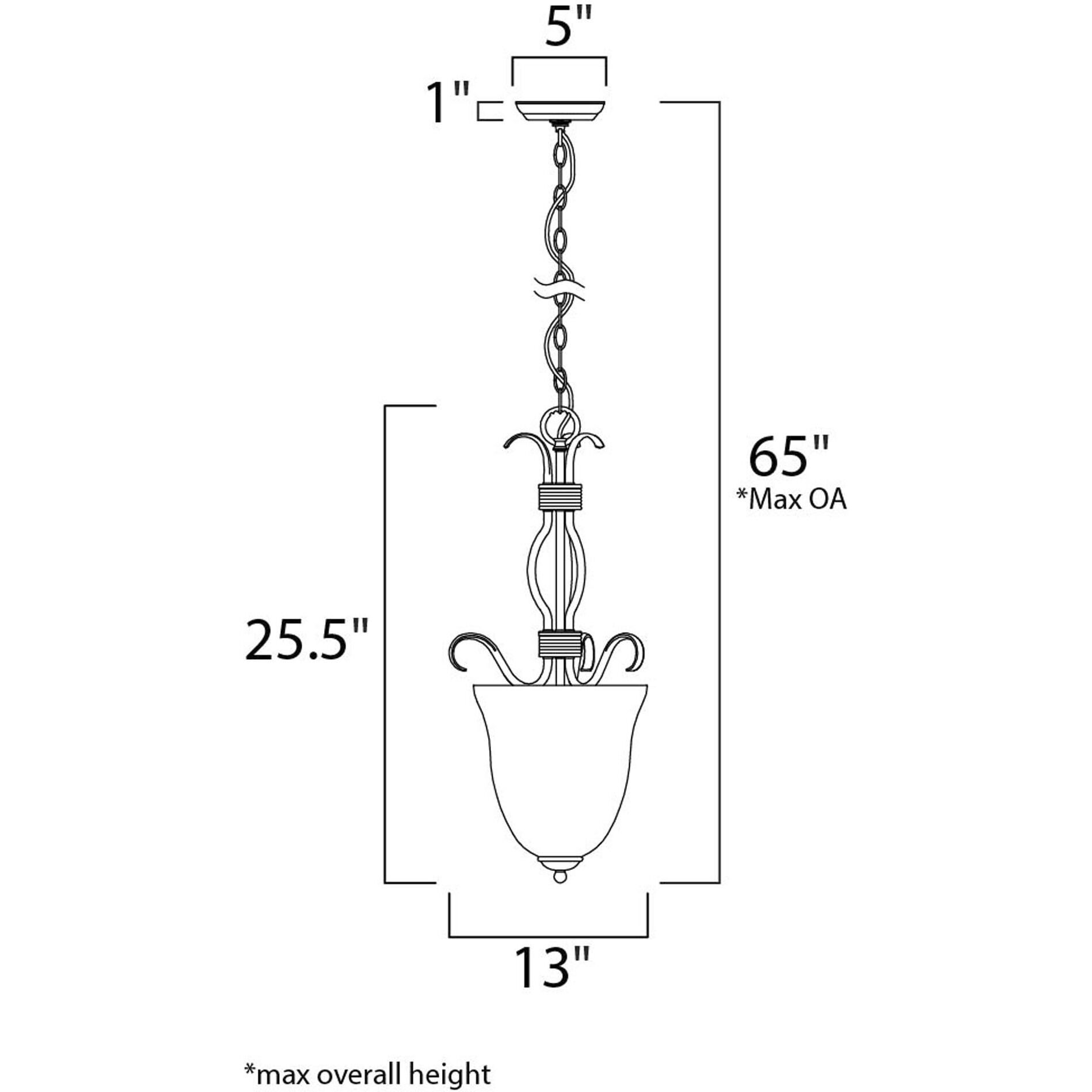 Basix 2 Light 13 inch Satin Nickel Entry Foyer Pendant Ceiling Light in Frosted